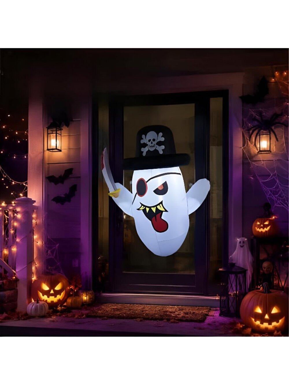 3.5FT Halloween Inflatable Pirate Ghost Window Decoration